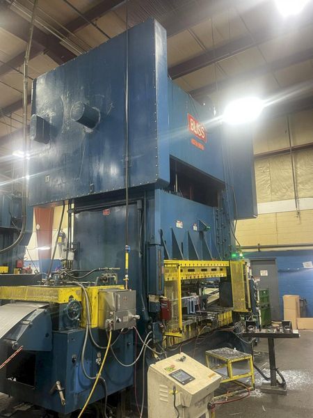 500-ton Bliss SC2-500-108-60 Straight Side Mechanical Metal Stamping Press, Year 1989 Full Rebui