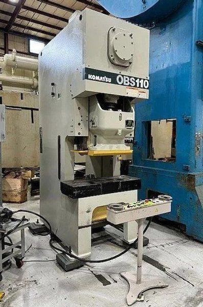 110 ton Komatsu Single Crank Gap Frame Press Model OBS-110-61, Year 2013