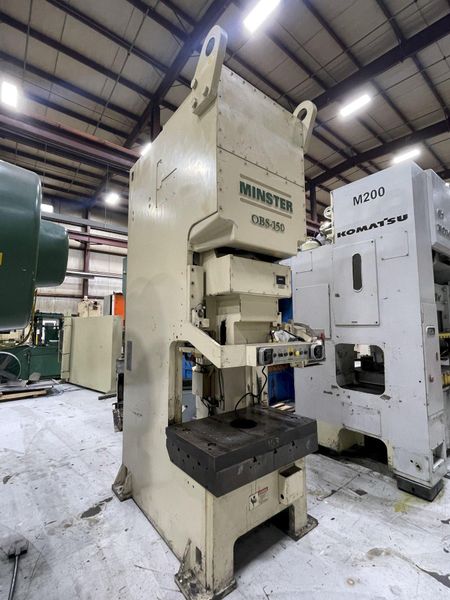 150 ton Minster Model# OBS-150 Mechanical Metal Stamping Press For Sale, Year 2000