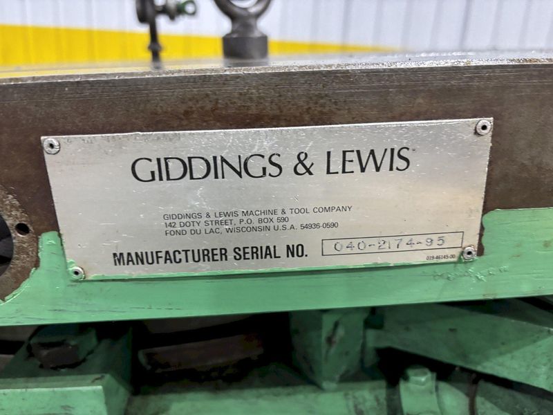 36" X 48" GIDDINGS & LEWIS AIR LIFT ROTARY TABLE: STOCK #23587