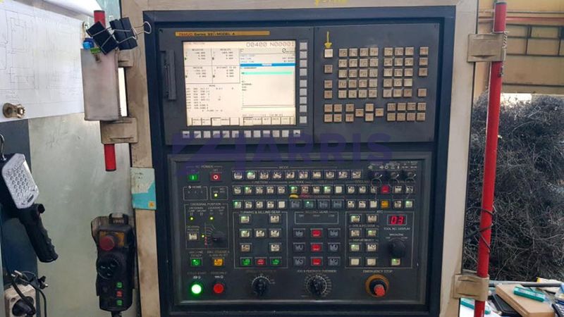 78" HNK HIGH COLUMN CNC VERTICAL BORING MILL WITH 78" TURNING HEIGHT, LIVE MILLING, FANUC 32i, 2