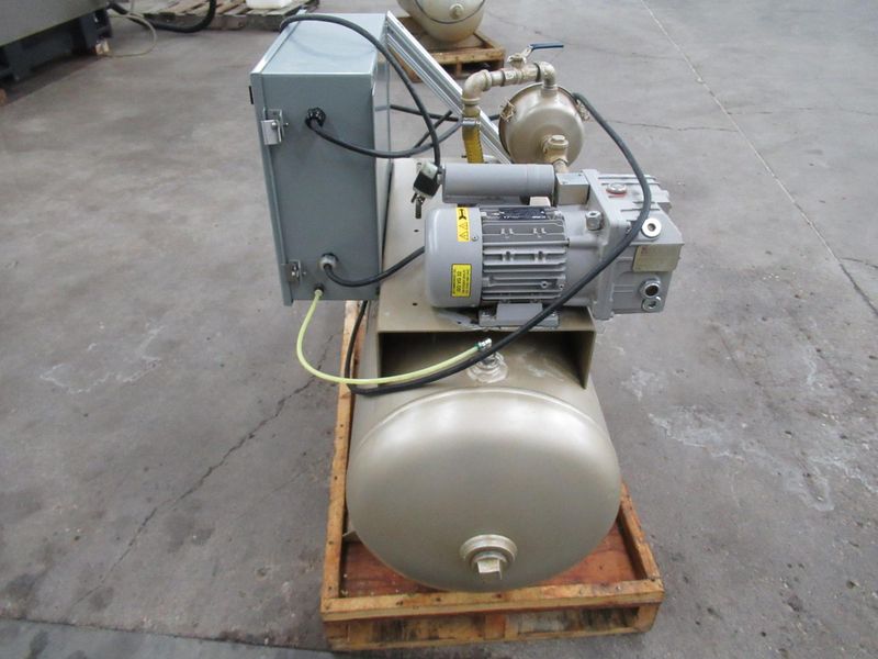 Dekker Vacuum Technologies Duravane Vacuum Pump Model RML010T1-01-AS, Rotary Vane Pump with Tank - Single Phase