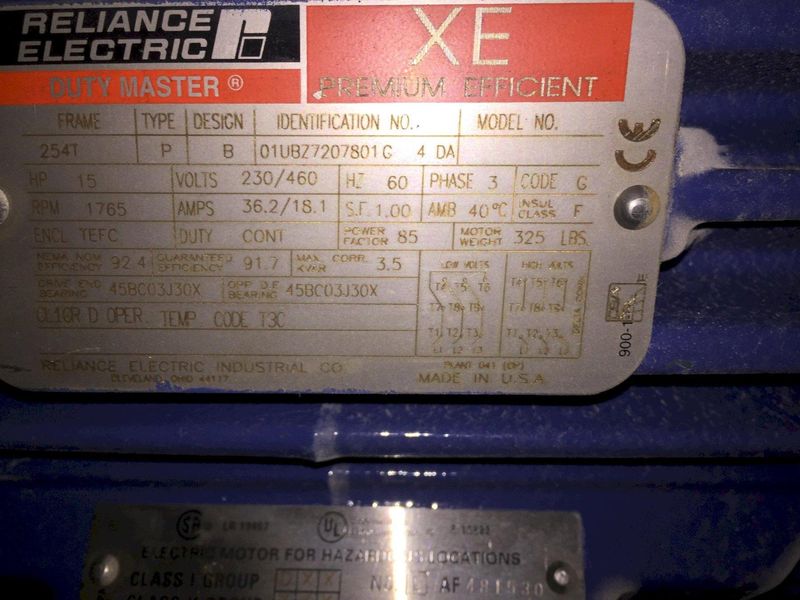 15Hp Hockmeyer | Immersion Mill / Basket Mill / Drum Mixer w/XP Motor