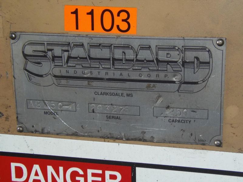 1/4" X 14' STANDARD HYDRAULIC SHEAR AS250-14, NEW 1993, FRONT OPERATED POWER BACK GAUGE, FLUSH F