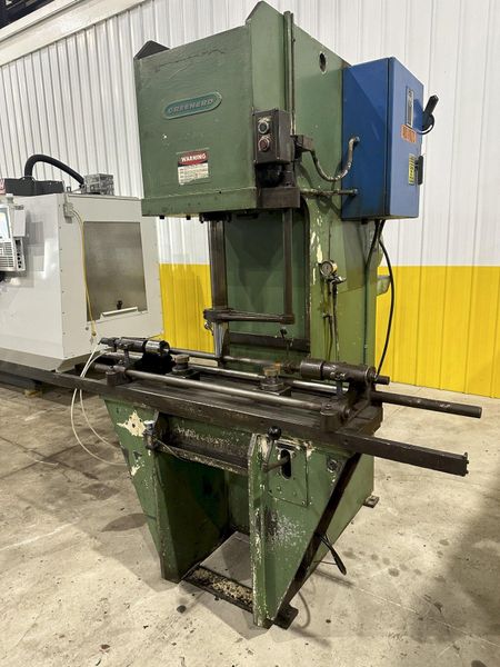 12 TON GREENERD MODEL #HCS-12-8 HYDRAULIC C-FRAME STRAIGHTENING PRESS: STOCK #20683