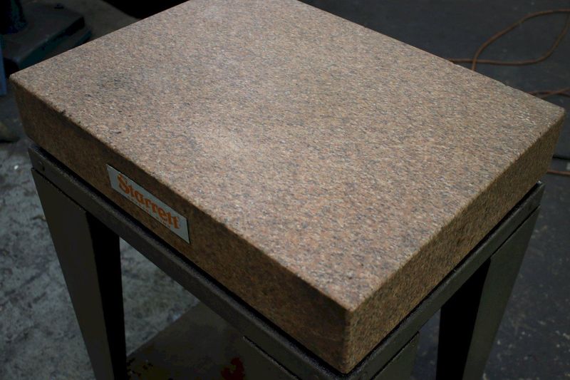 18" X 24" STARRETT PINK GRANITE PLATE ON STAND: STOCK #74829