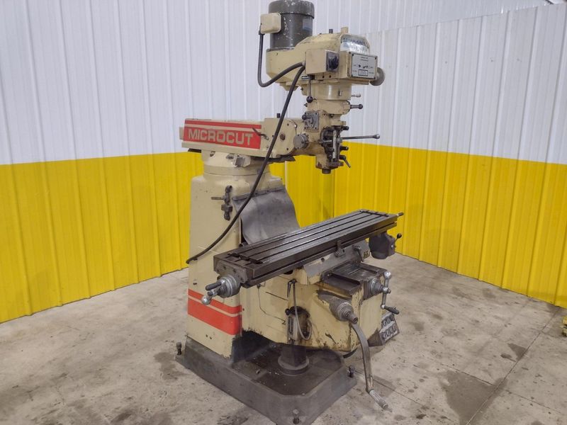 3 HP MICROCUT MODEL #1050 VERTICAL RAM KNEE MILL: STOCK #21730