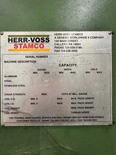 0.250" x 6' Herr Voss CTL Shear