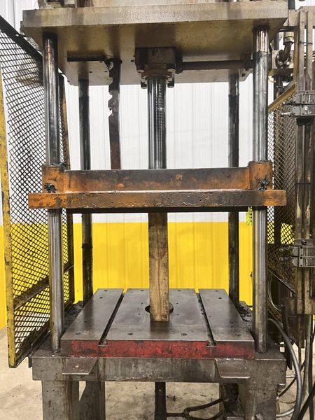 30 TON METAL MECHANICS 4 POST HYDRAULIC FORMING PRESS , 24" STROKE, NEW1999: STOCK #21949