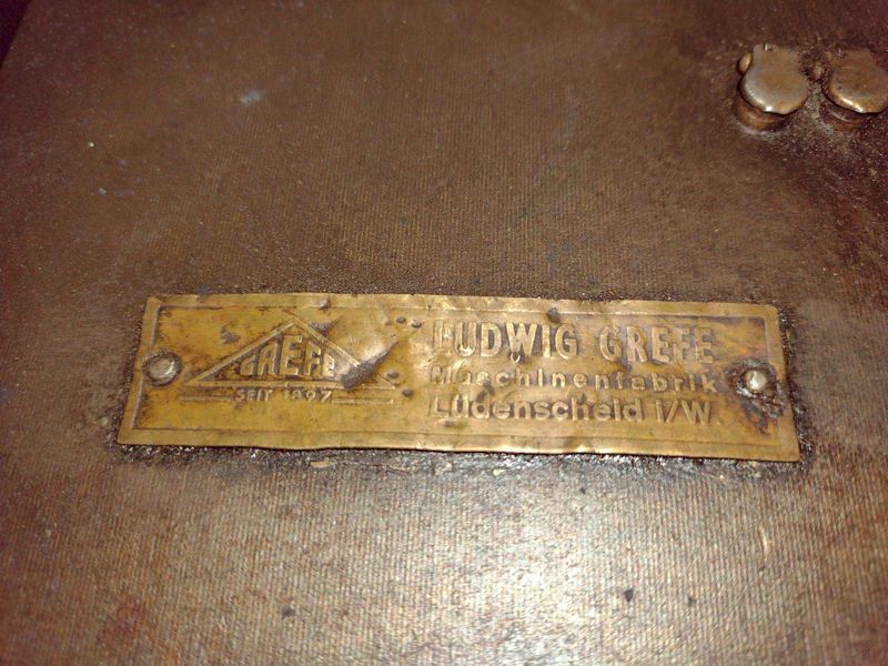 1963 LUDWIG GREFE MODEL #10 FLAT DIE THREAD ROLL THREADER : STOCK #19183