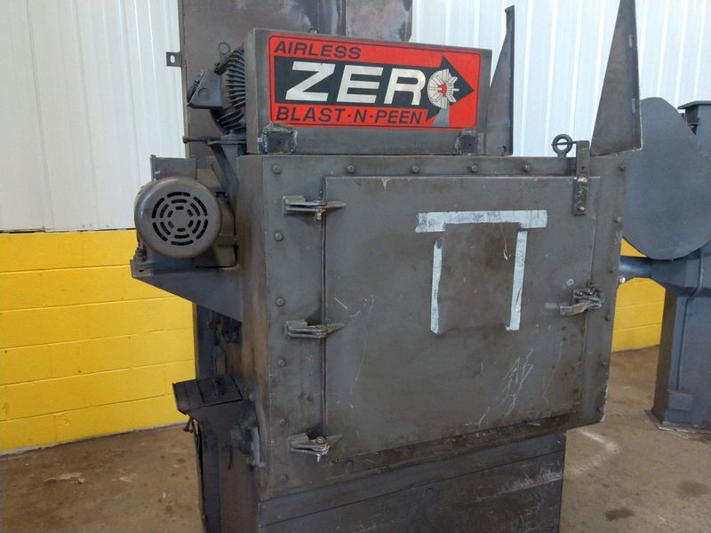 3.5 CU FT ZERO 7.5 HP SHOT WHEEL TUMBLE TYPE SHOT  BLAST MACHINE: STOCK #12725