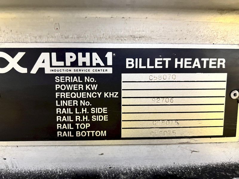 550 kW ALPHA-1 INDUCTION HEAT POWER SOURCE, COIL MODULE STATION & CONTROLS: STOCK #19947