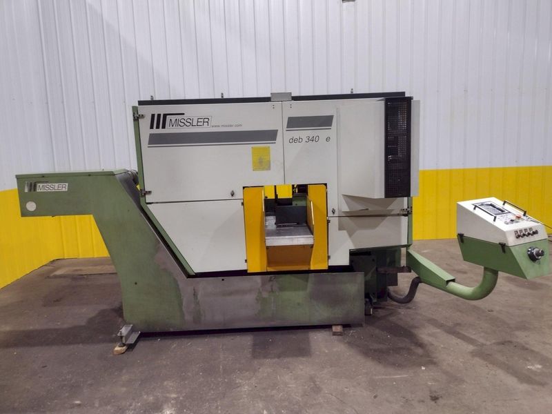 13.4" X 13.4" MISSLER MODEL #DEB-340-CE AUTOMATIC HORIZONTAL BANDSAW, NEW 2000: STOCK #19627