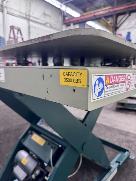 3500 LB SOUTHWORTH MODEL #LS4-36 HYDRAULIC LIFT TABLE : STOCK #78034