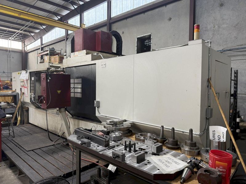 OKK, MODEL KCV 800 CNC VERTICAL MACHINING CENTER, 120" X, 33" Y, 28" Z, 40 ATC, 12,0000 RPM, 200