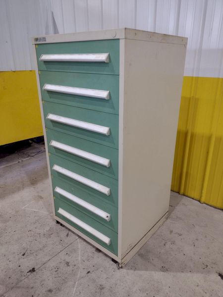7 DRAWER VIDMAR INDUSTRIAL STORAGE CABINET 30" X 27.5" X 59": STOCK  #21502 (24 AVAILABLE)