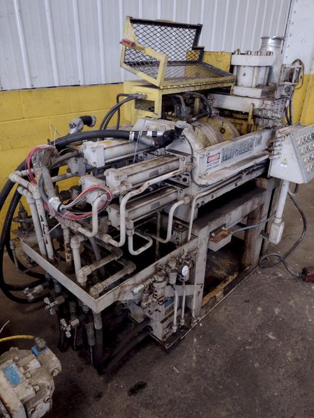 25,000 LB. MITCHELL (4) DIE IN LINE TUBULAR CONVEYOR ROLL SHAFT END FORMING MACHINE: STOCK #1529