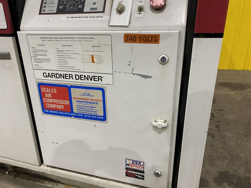 50 HP GARDNER DENVER ROTARY SCREW AIR COMPRESSOR: STOCK #19662