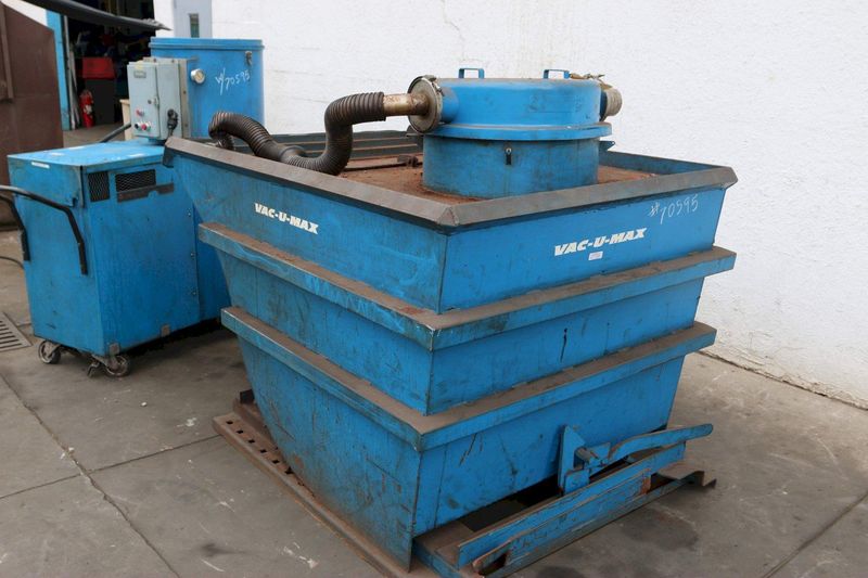 VAC-U-MAX MODEL 6.865 DUST COLLECTOR VACUMM W/ HOPPER: STOCK #70595