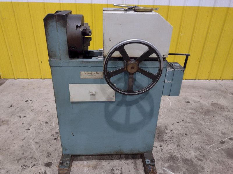 J.F. BERNS MODEL 76-JB-3 CHAMFERING MACHINE w/ 10" 3-JAW CHUCK: STOCK #23372