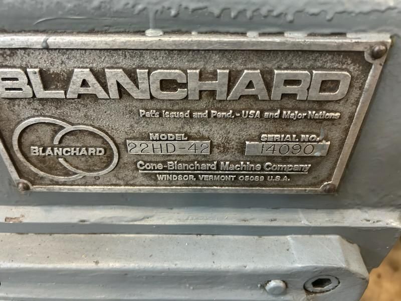 Blanchard #22HD-42, 42" Geared Head Vertical Spindle Rotary Surface Grinder "Certified", 1972