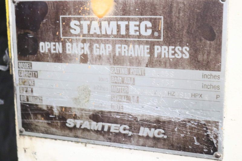 80 TON STAMTEC GAP FRAME PRESS: STOCK 72887