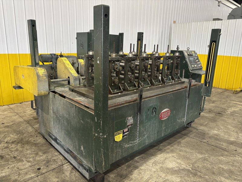6 STAND X 2" YODER MODEL Q-150 U JOINT DRIVE RAFTED ROLLFORMER, W/ 7 RAFTS & 42  STANDS: STOCK #