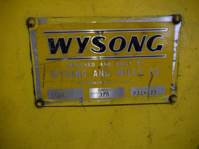 10' x 3/8" WYSONG MECHANICAL SHEAR