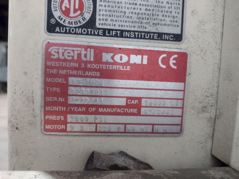 (4) 16,000 LBS STERTIL-KONI MODEL ST-1072 HEAVY DUTY MOBILE COLUMN LIFT JACKS: STOCK #19399