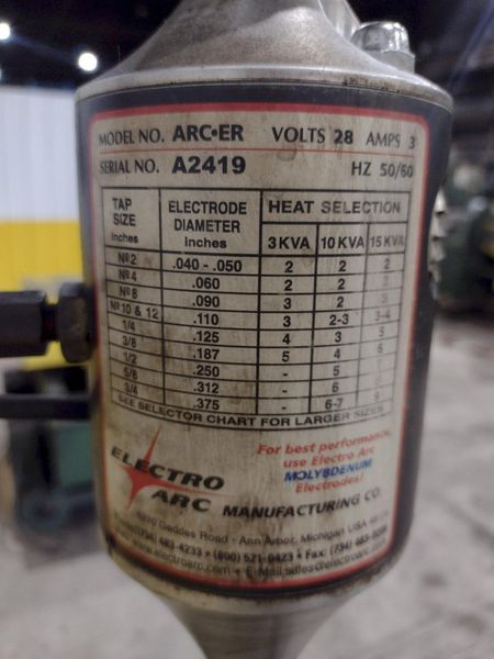 ELECTRO ARC MODEL #2SE TAP DISINTEGRATOR: STOCK 21838