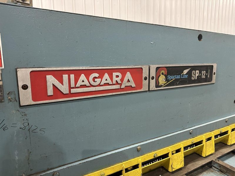 12' X 1/4" NIAGARA MODEL #SP-12-1/4 HYDRAULIC SHEAR: STOCK #22385