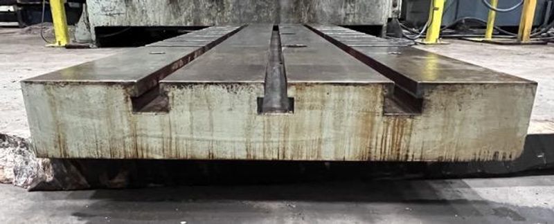 72” L-R x 24” F-B x 4” Thick T-Slotted Steel Bolster