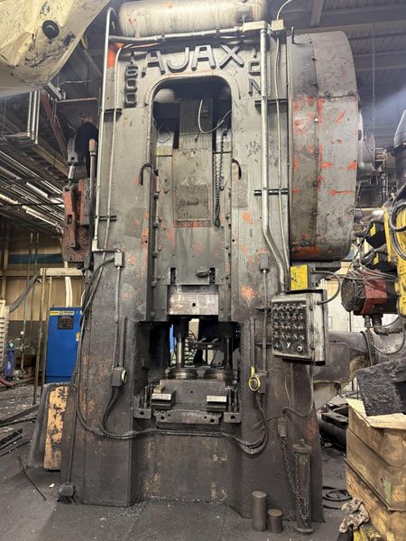 1600 TON AJAX FORGING PRESS CELL WITH INDUCTION UNIT AND ROBOT, 12" STROKE: YOBRO #24242