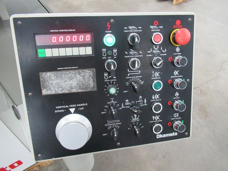 Okamoto ACC-12.24 DX Automatic Surface Grinder, 12"x 24", Incremental Downfeed, Over Wheel Dresser,  Coolant