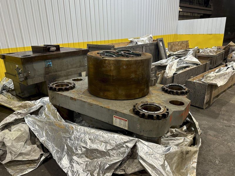 3000 TON NATIONAL (CROSBY GROUP) 4-POST HYDRAULIC PRESS / WIRE ROPE SWAGING MACHINE: STOCK #1945
