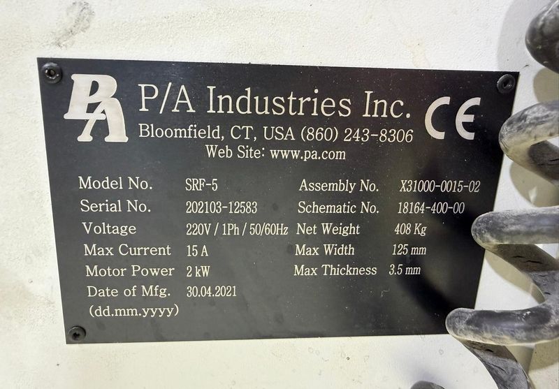 5" X .138" PA SERVO FEEDER