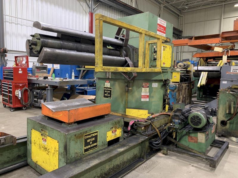 15,000 LBS X 48" WIDE X .080" AIR FEEDS INC REEL AND STRAIGHTENER
