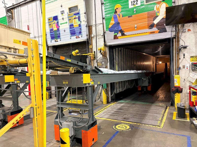 64 FT X 35" ROACH MODEL #TL2 TRUCKLOADER TWO-STAGE POWERED TELESCOPING ROLLER CONVEYOR: YOBRO #2