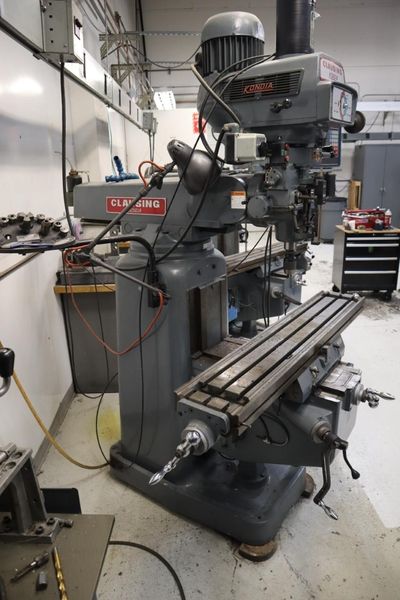 Clausing Kondia 9"x48" Knee Mill, Fagor 2-Axis DRO, Quill Feed, Kurt Power Drawbar- Auction Item