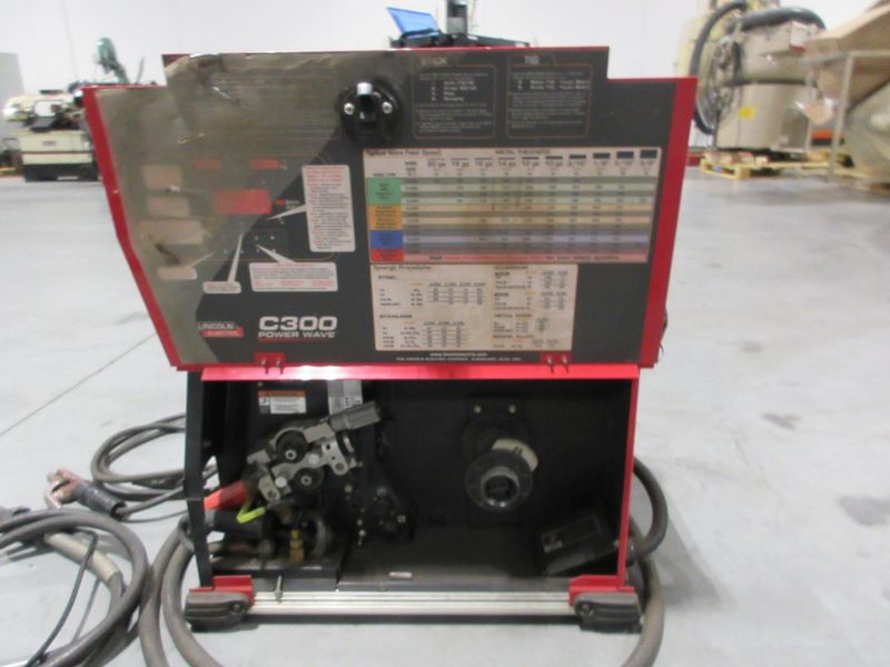 Lincoln Electric Power Wave C300 multi-process power source with an integrated wire feeder- Auction Item