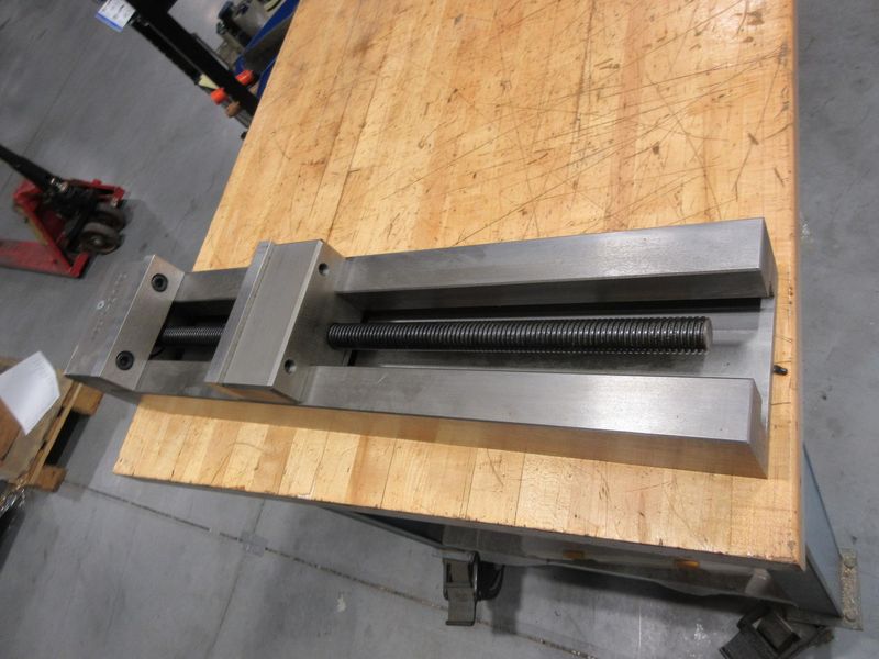 Quad-I.com Extended Travel 6" Machine Vise with Steel Hard Jaws, 21.5" Max Opening- Auction Item