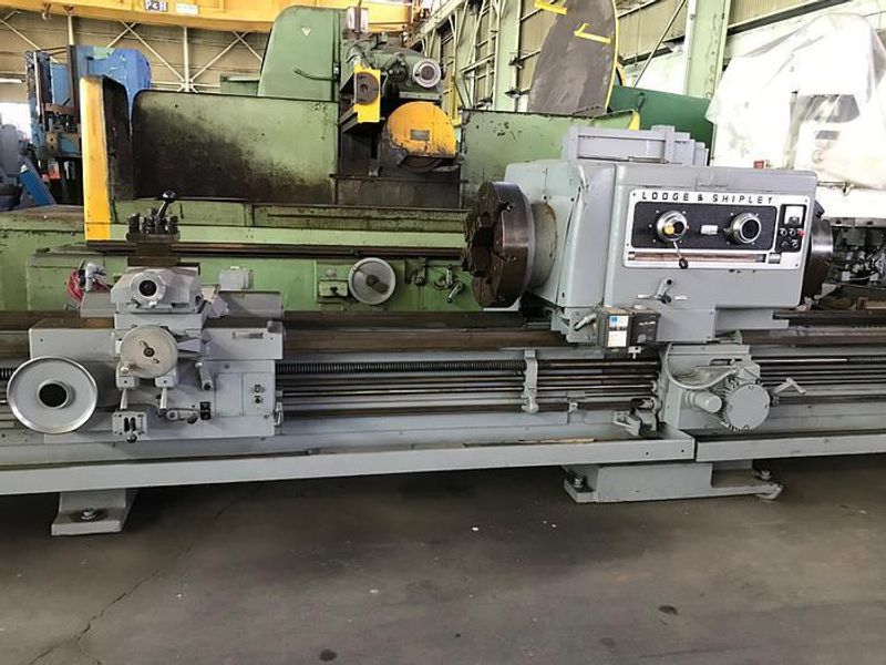 32.5" X 22'/10' LODGE & SHIPLEY HOLLOW SPINDLE DUAL BED ENGINE LATHE: STOCK #10927