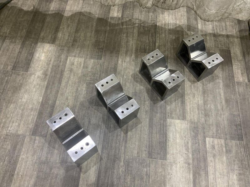 (4) 10" X 5" X 6.5" HIGH V-BLOCKS: STOCK #80026