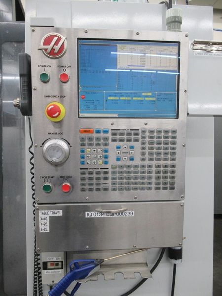 Haas VM-3 CNC Vertical Machining Center, Haas MainCon Ctrl, 4th & 5th Axis Drive, 1000 PSI TSC, Probing, High Speed Machining, 24+1, RJH- Auction Item