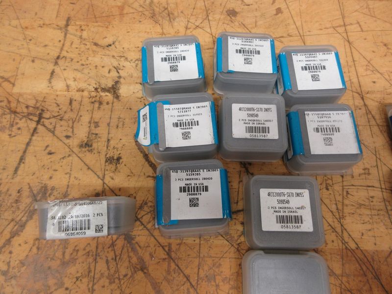 Carbide Screw in Cutting Heads, Iscar, Ingersoll, and Allied Machine Flat Bottom Drill Inserts, **New In Packages**- Auction Item