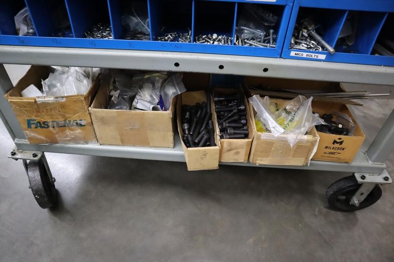 Portable Hardware Shelving with Fasteners and Hardware- Auction Item