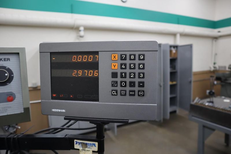 Okamoto Linear 6.18 Hand Feed Surface Grinder, 6"x18", Heidenhain 2-Axis DRO, EM Chuck, Vac-U-Guard, Coolant- Auction Item