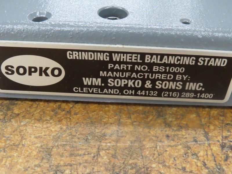 Sopko VS100 Grinding Wheel Balancing Stand- Auction Item