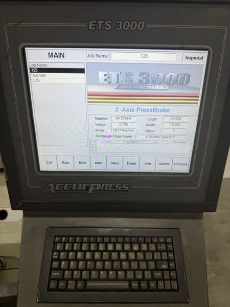 Accurpress 710010 100 Ton x 10′ 3-Axis CNC Hydraulic Press Brake