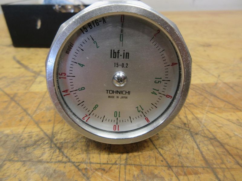 Tohnichi 15BTG-A Analog Torque Gauge 2-15 lb-in 0.2 Graduation in Protective Case- Auction Item